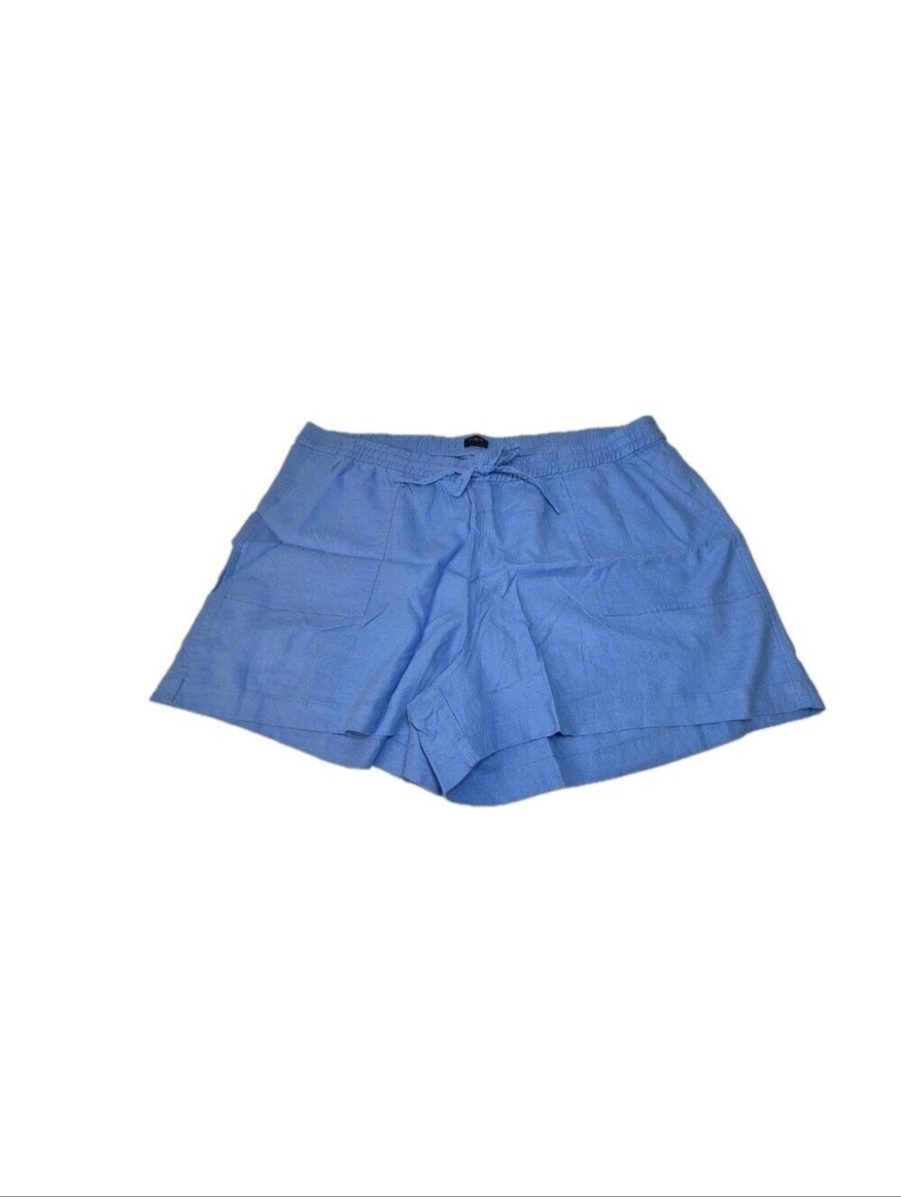 J.Crew Women's Blue Linen Blend Drawstring Shorts Size XXL NWT 26
